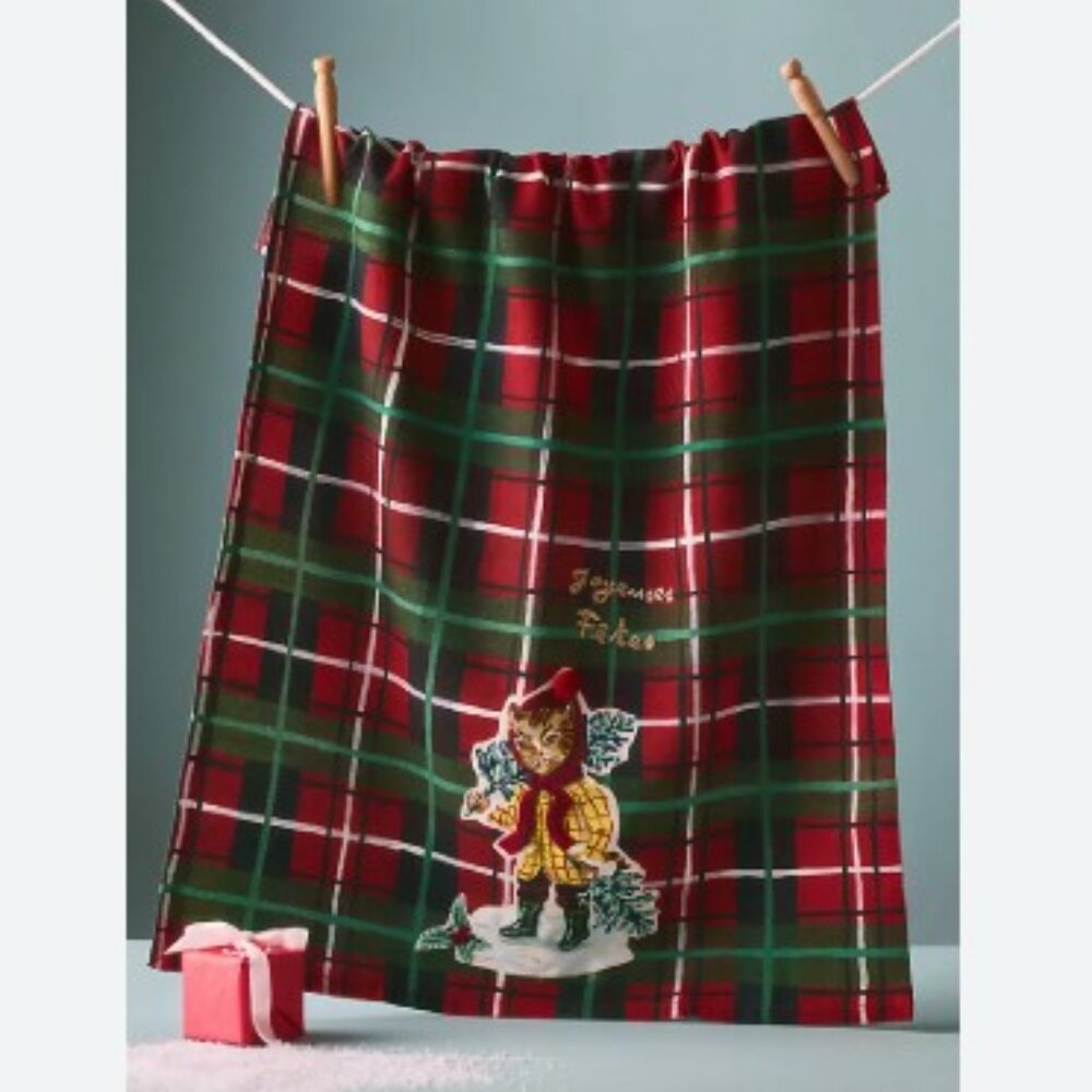 Anthropologie Nathalie Lete Holiday Dish Towel - NWT